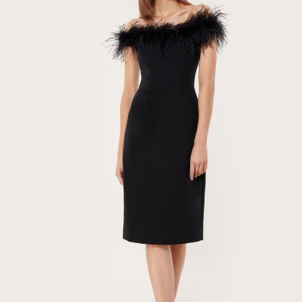 NWT 8 Milly Cady Feather Bodice Dress